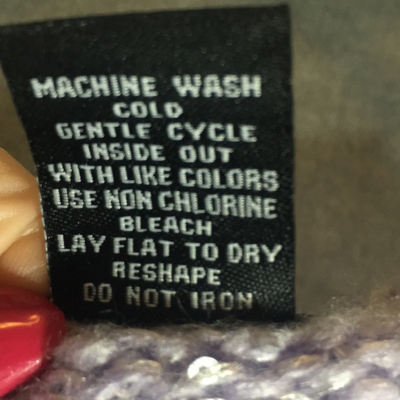 RUE 21 Wool Blend Holiday Ski Scoop Neck Machine Washable Sweater Tiny Sequins - Picture 15 of 15